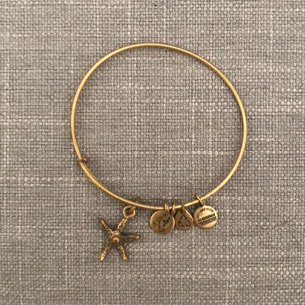 Alex and Ani Gold Starfish Bangle